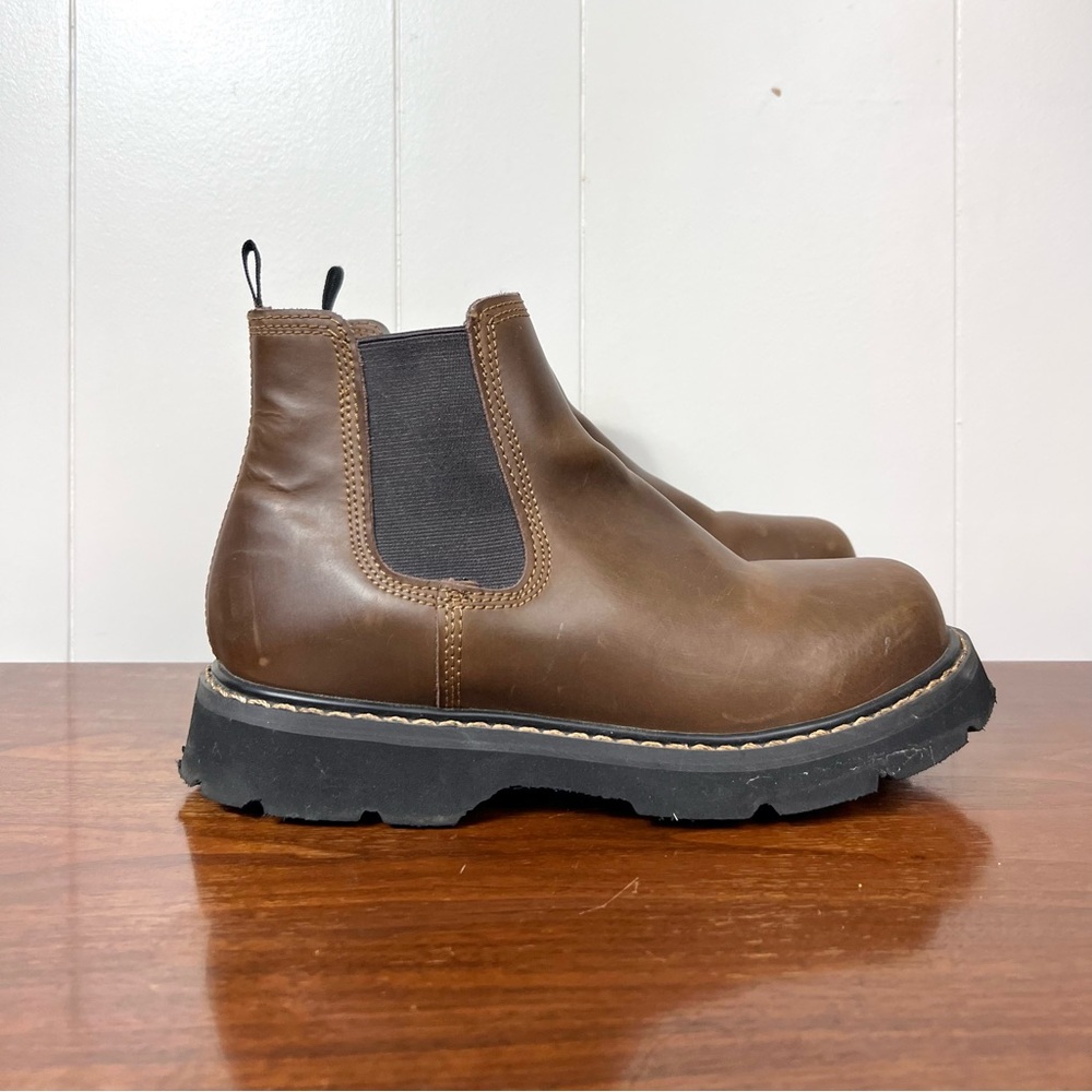 Brahma Brown Leather Chelsea Pull On Work Boot size 8.5